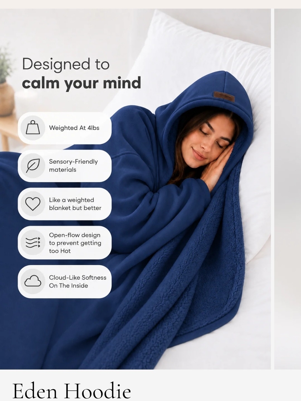 BN Black Hoodie Wearable Blanket